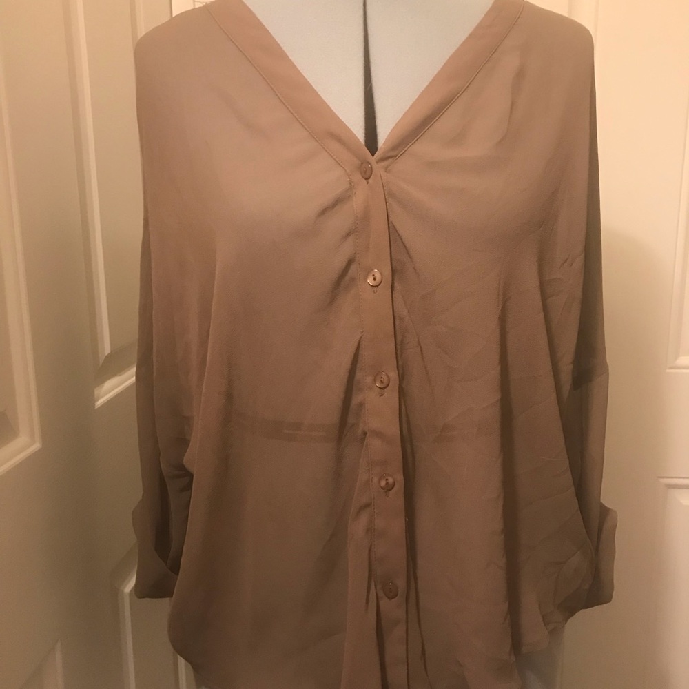 3 FOR $15 SALE: Lightweight blouse w/ lace up back